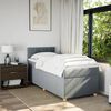 vidaXL Sommier &agrave; lattes de lit et matelas Gris clair 90x190 cm Tissu