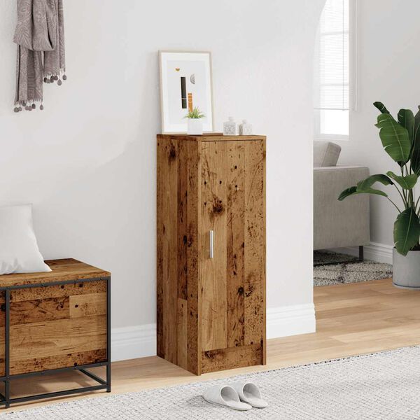 vidaXL Armoire à chaussures vieux bois 32x35x92 cm bois d'ingénierie