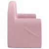 vidaXL Canap&eacute;-lit pour enfants &agrave; 2 places Rose Peluche douce