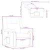 vidaXL Fauteuil inclinable de massage Cr&egrave;me Similicuir