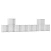 vidaXL Ensemble de meubles TV 5 pcs Blanc brillant Bois d'ing&eacute;nierie