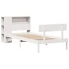 vidaXL Lit bibliothèque sans matelas blanc 90x190cm bois de pin massif