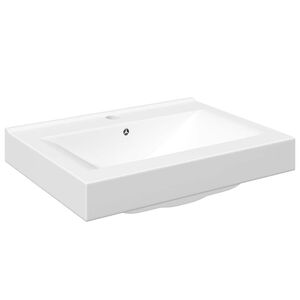 Vasque &agrave; poser en c&eacute;ramique Rectangulaire Blanche 60 x 46 cm