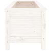 vidaXL Lit sur&eacute;lev&eacute; de jardin blanc 119,5x40x39 cm bois de pin massif