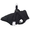 vidaXL Manteau pour chien avec harnais Noir M Fleece et Polyester