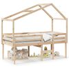 vidaXL Lit haut sans matelas 90x200 cm bois de pin massif