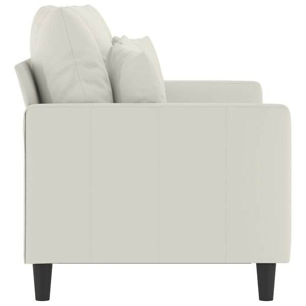 vidaXL Canap&eacute; &agrave; 2 places Cr&egrave;me 120 cm Velours