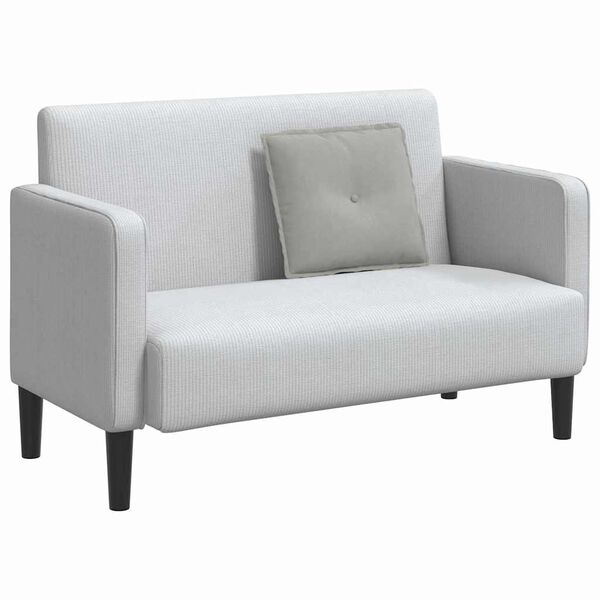 vidaXL Coussin de Dos Gris clair 50 x 45 cm Tissu en microfibre