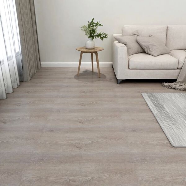 vidaXL Dalles de plancher autoadh&eacute;sives 55 pcs PVC 5,11 m&sup2; taupe
