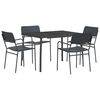 vidaXL Ensemble de salle &agrave; manger 5 pc Anthracite 100 x 80 x 72 cm