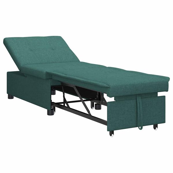 vidaXL Canap&eacute;-lit escamotable Vert fonc&eacute; 194 x 50 x 82 cm Contreplaqu&eacute;