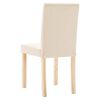 vidaXL Chaises &agrave; manger lot de 4 cr&egrave;me tissu