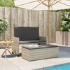 vidaXL Banc de jardin et coussins et repose-pied gris clair poly rotin