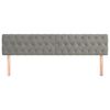vidaXL T&ecirc;tes de lit 2 pcs Gris clair 100x7x78/88 cm Velours