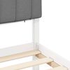 vidaXL Cadre de lit avec t&ecirc;te de lit rembourr&eacute;e Gris clair 75 x 190 cm