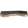 vidaXL Ensemble de canap&eacute;s d'ext&eacute;rieur 8 pcs Blanc et anthracite