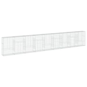 vidaXL Panier gabion avec couvercle 900x50x150 cm fer galvanis&eacute;
