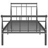 vidaXL Cadre de lit sans matelas noir m&eacute;tal 100x200 cm
