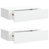 vidaXL &Eacute;tag&egrave;res &agrave; tiroirs murales 2 pcs Blanc 40x23,5x10 cm MDF