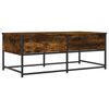 vidaXL Table basse ch&ecirc;ne fum&eacute; 100x51x40 cm bois d'ing&eacute;nierie