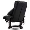 vidaXL Fauteuil de massage TV inclinable noir similicuir