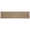 vidaXL Tapis de zone Naturel et noir 60 x 200 cm Jute