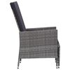 vidaXL Salon de jardin 2 pcs avec coussins R&eacute;sine tress&eacute;e Gris