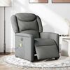 vidaXL Fauteuil inclinable de massage &eacute;lectrique gris fonc&eacute; tissu