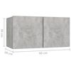 vidaXL Ensemble de meubles TV 10 pcs Gris b&eacute;ton Bois d'ing&eacute;nierie