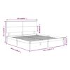 vidaXL Cadre de lit sans matelas 150x200 cm bois massif