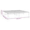 vidaXL Cadre de lit m&eacute;tal sans matelas blanc 193x203 cm