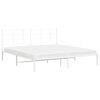vidaXL Cadre de lit m&eacute;tal sans matelas et t&ecirc;te de lit blanc 183x213 cm