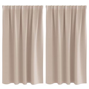 vidaXL Rideaux occultants avec anneaux 2 pc Taupe 140 x 140 cm
