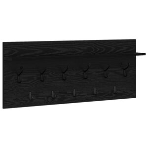 vidaXL Porte-manteau mural Montage mural Ch&ecirc;ne noir 100 x 40 x 12 cm