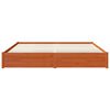 vidaXL Cadre de lit Cire marron 200 x 200 cm Bois de Pin Massif