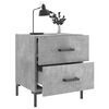 vidaXL Table de chevet gris b&eacute;ton 40x35x47,5 cm bois d&rsquo;ing&eacute;nierie