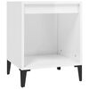 vidaXL Tables de chevet 2 pcs Blanc brillant 40x35x50 cm