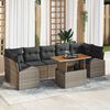 vidaXL Ensemble de canap&eacute; de jardin 8 pcs Gris Poly rotin