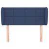 vidaXL T&ecirc;te de lit avec oreilles Bleu 103x23x78/88 cm Tissu