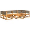 vidaXL Ensemble de canapés de jardin 7 pièces avec coussins en bois d'acacia et rotin