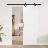 vidaXL Porte coulissante Blanc et Noir 78 x 211 cm Pin massif