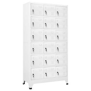 vidaXL Armoire &agrave; casier avec 18 compartiments M&eacute;tal 90x40x180 cm