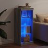 vidaXL Buffet avec lumières LED sonoma gris 41x37x100 cm