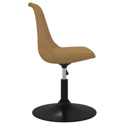 vidaXL Chaises pivotantes à manger lot de 6 Marron Velours