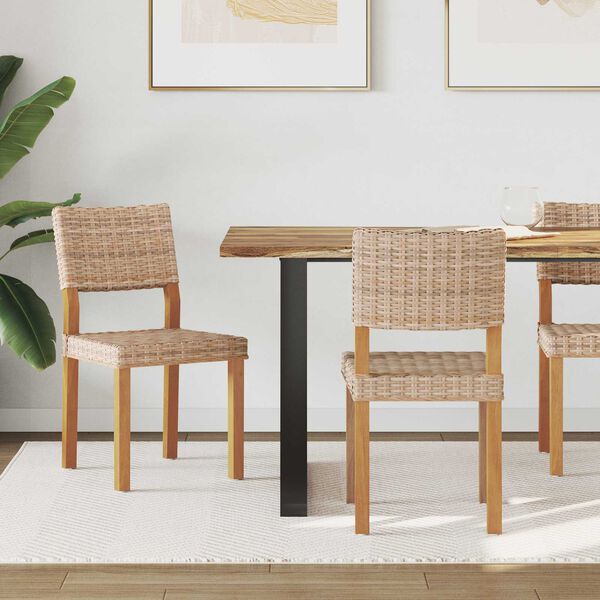 vidaXL Chaise de salle &agrave; manger 2 pcs Naturel 46 x 55 x 84 cm