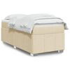 vidaXL Sommier &agrave; lattes de lit avec matelas Cr&egrave;me 80x200 cm Tissu