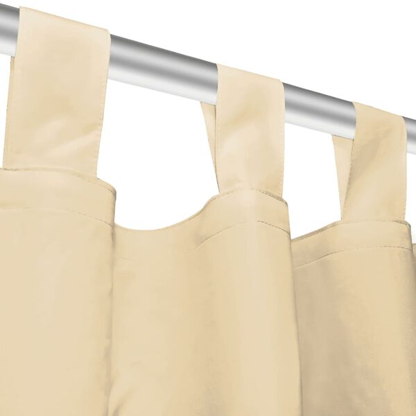 vidaXL Rideau occultant avec boucles 2 pcs 140 x 245 cm Beige