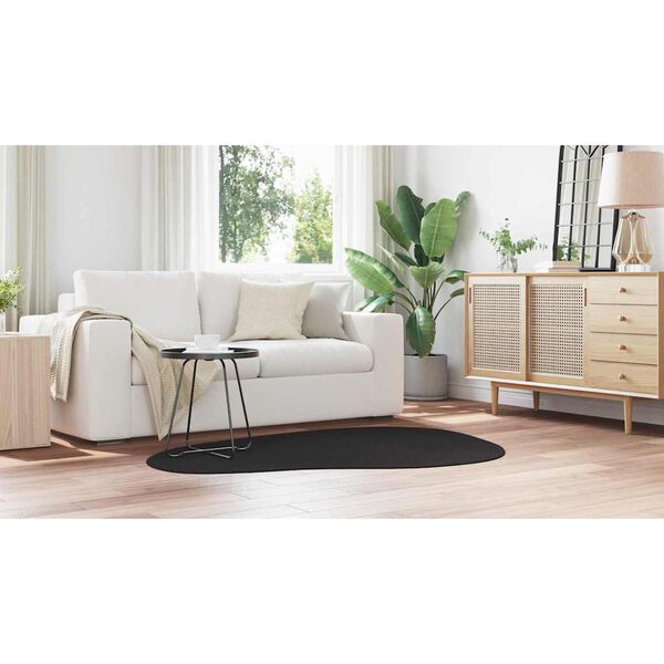 vidaXL Tapis HUARTE Noir 120 x 170 cm Polyester