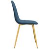 vidaXL Chaises &agrave; manger lot de 4 Bleu Velours