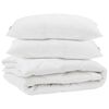 vidaXL Couette avec oreiller 3 pcs Blanc Microfibre